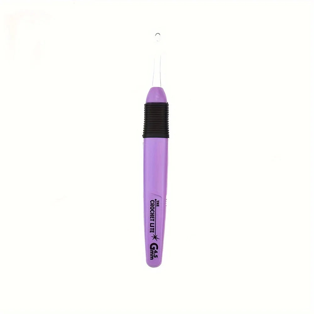 1Pc LED Light Crochet Hooks Knitting Needles Weaving Accessories Tools Crochet Hooks DIY Luminous Knitting Needle Tool