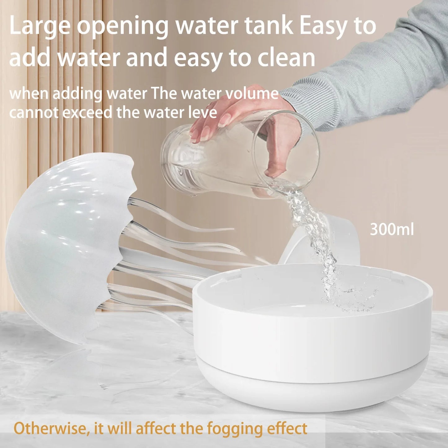 New Jellyfish Shaped Humidifier with USB, Colorful Light, Silent Operation, and Large Mist Output