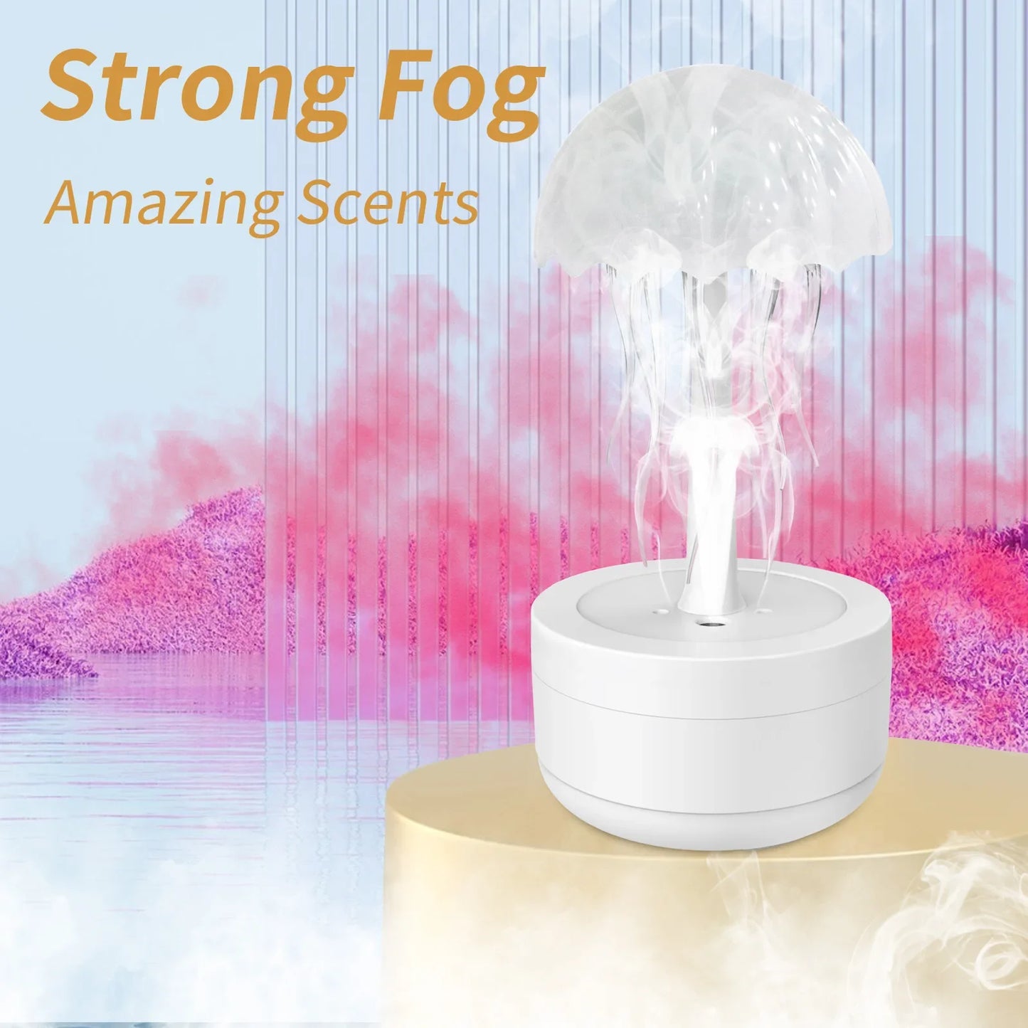 New Jellyfish Shaped Humidifier with USB, Colorful Light, Silent Operation, and Large Mist Output